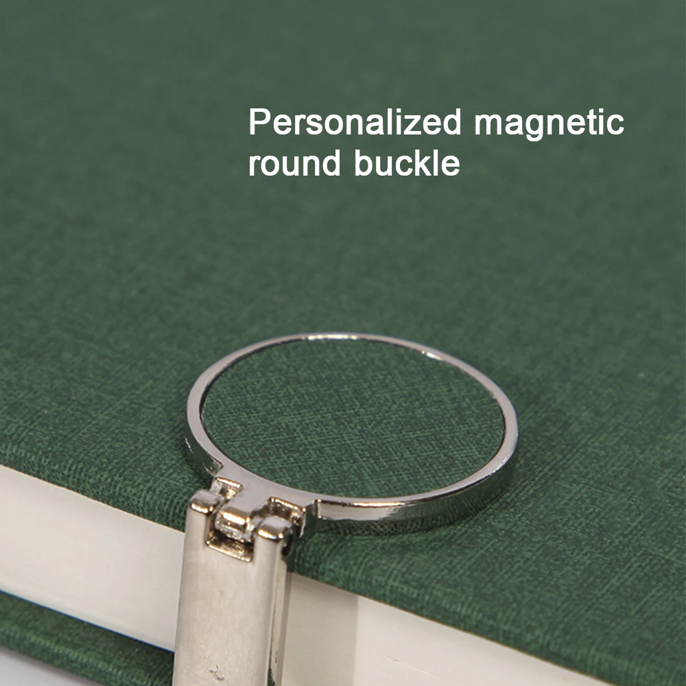 (Logo can Engrave) A5 Simple Notebook With Buckle Design, Thickened Student Diary, Business Meeting Minutes, Notepad