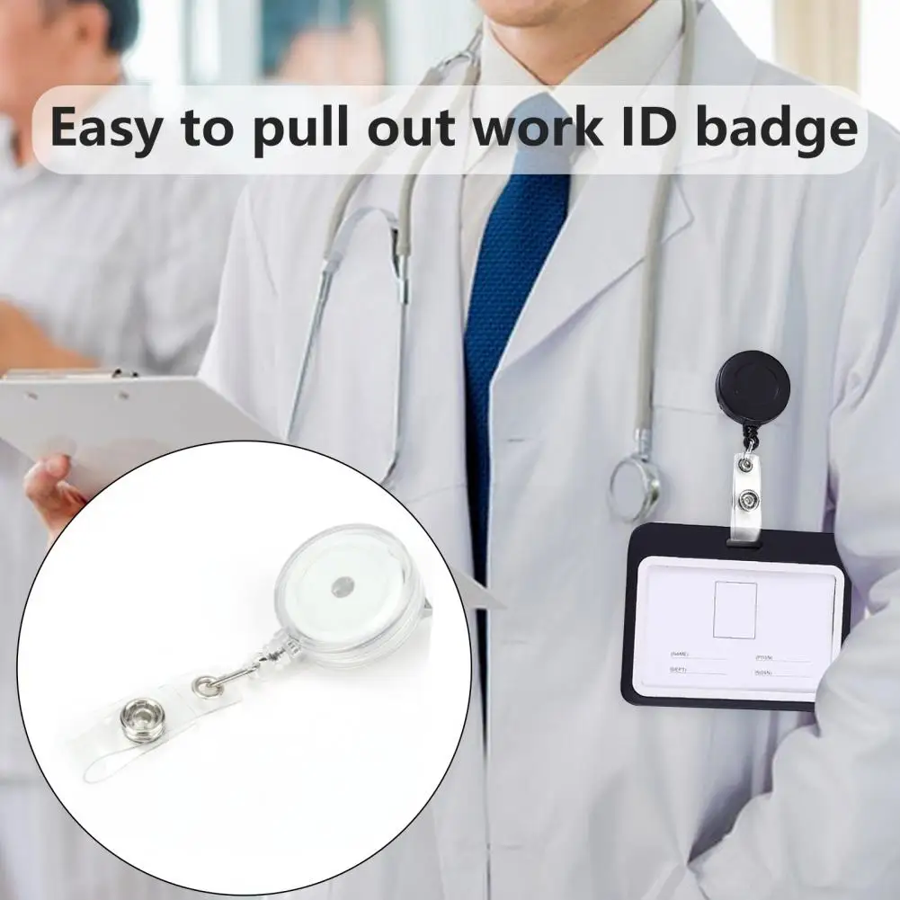 ม้วนที่ใส่บัตรประจำตัวม้วนตราลวดแบบยืดหดได้อเนกประสงค์ม้วนป้ายหดเก็บได้10แพ็กยืดหยุ่นได้360องศาสำหรับมืออาชีพ