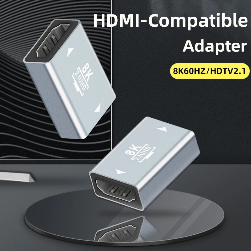 

HDMI-Compatible Adapter 8K 60Hz Female to Female Connector for TV Stick PS4 PS5 Xbox PC HDTV UV00I Laptop Extension Converter
