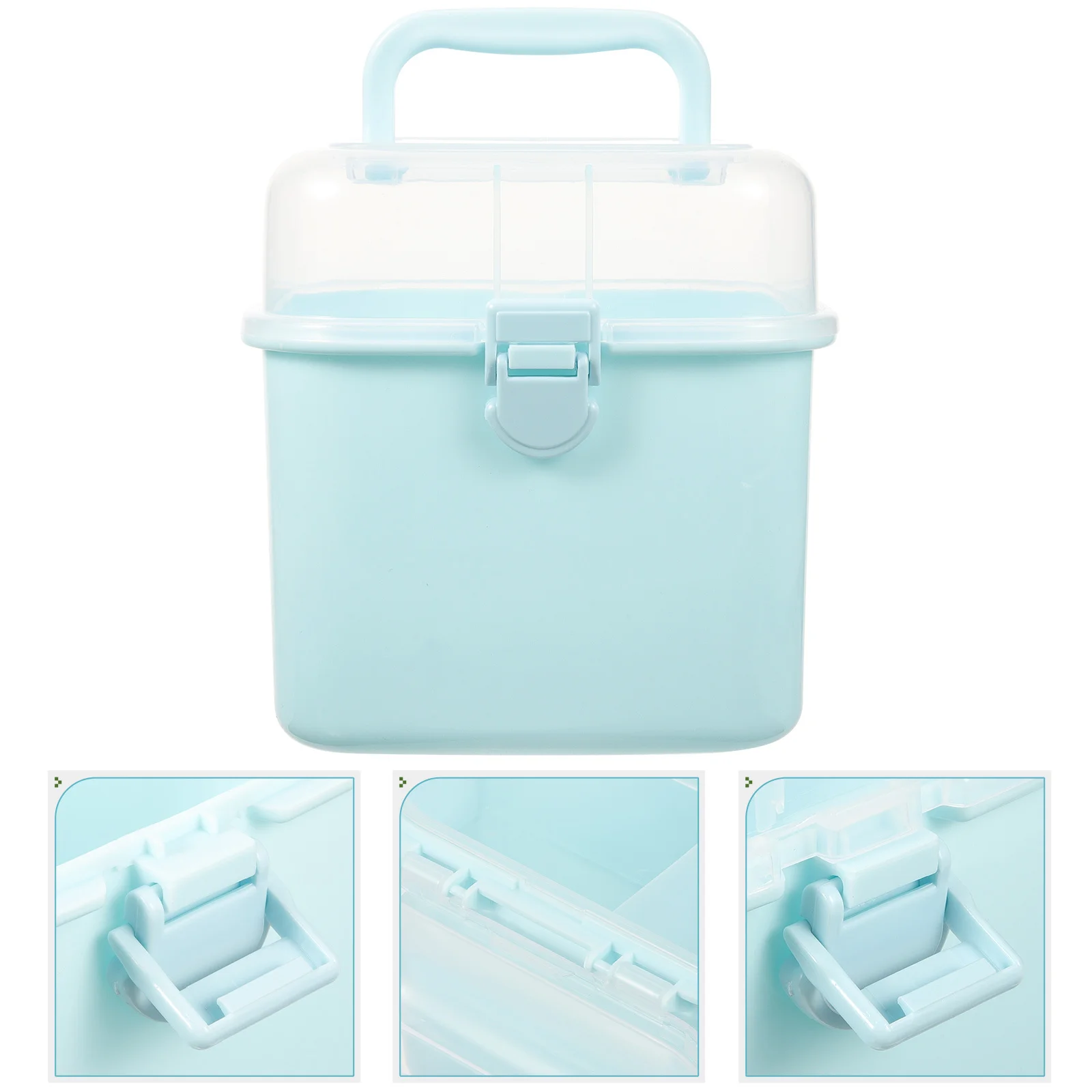 1 قطعة صندوق دواء الطوارئ المنزلي قسط البلاستيك جدار جبل المحمولة الإسعافات الأولية-إبزيم آمن متعدد الطبقات