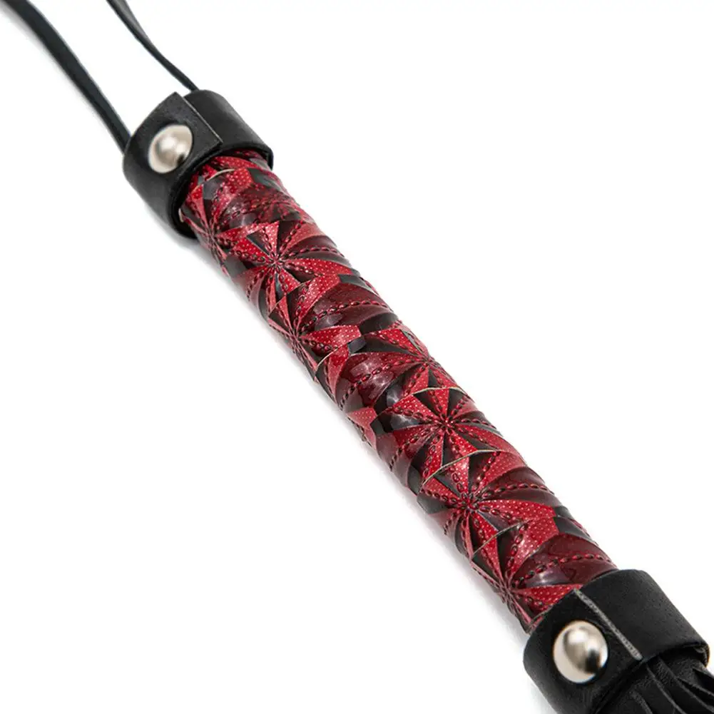 Horsewhip Riding Sports Equipment Anti Slippery PU Tool Horse Handle Racing Riding Horse Leather Whip Equestrian C2J5