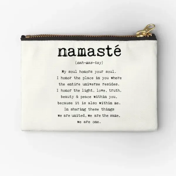 Namaste  Zipper Pouches Panties Packaging Key Cosmetic Pocket Money Underwear Coin Wallet Pure Small Socks Men Bag Women Storage