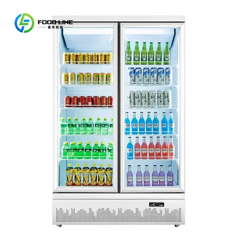 Frozen Drink Snack Vending Machine Credit Card Payment Open Refrigerated Vending Cabinet