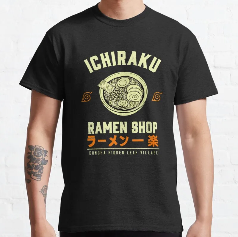 

New Ichiraku Ramen Shop Наруто Classic T-Shirt Cotton Men Tee Shirt T-Shirt Custom Aldult Teen Unisex Digital Printing Tee Shirt