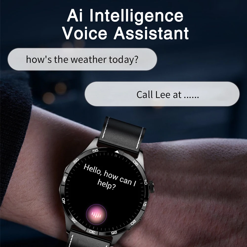 Azul dente chamada masculino 1.45 "tela amoled assistente de voz carga sem fio relógio inteligente freqüência cardíaca smartwatch ip68 à prova dip68 água esportes