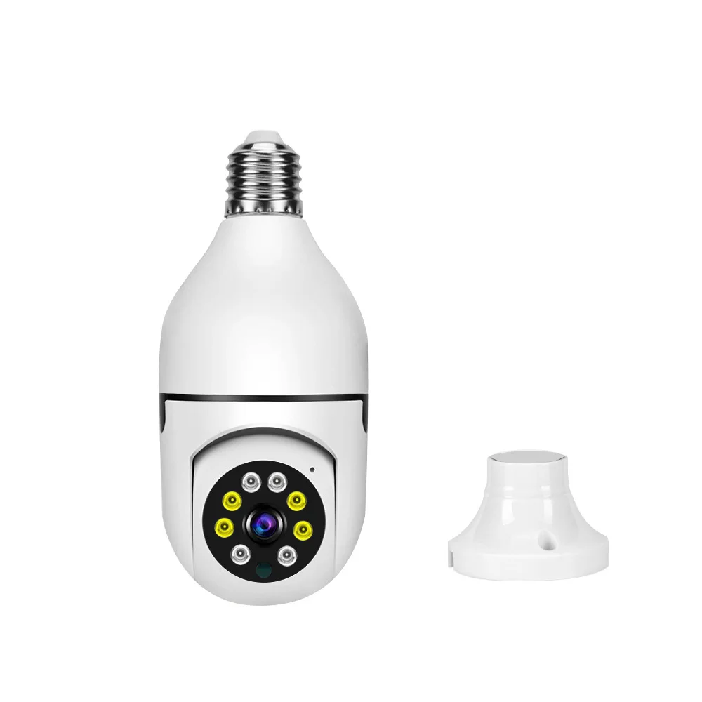 Bulb Surveillance Camera Night Vision Wireless 360° Wifi IP PTZ Outdoor Camera Indoor Security Monitor Wifi Camera Smart Securit