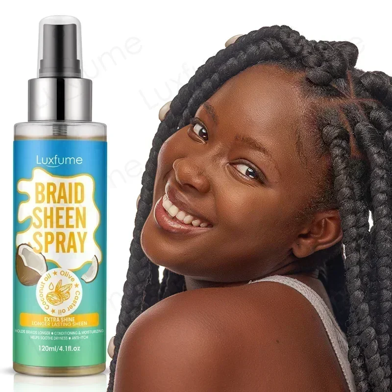 

3Pc Braid Sheen Spray With Coconut Oil For Dreadlocks Care styling spray 4oz Scalp For Nourish Scalp Extra Shine Hair Care Spray