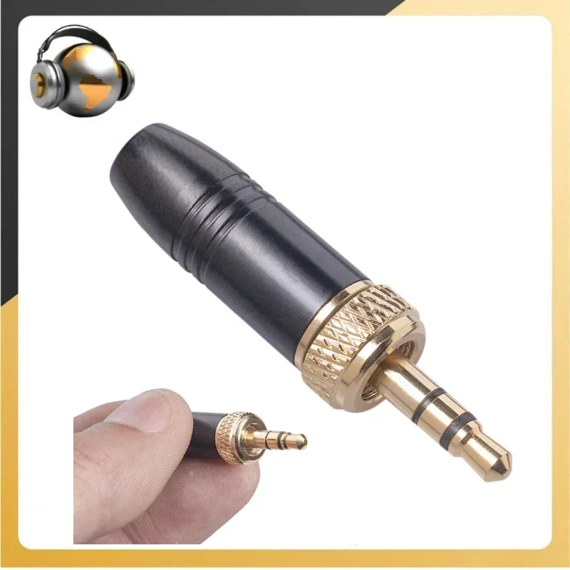 

3.5mm Stereo Locking Plug Metal Connector Designed For Wireless Microphone Cable For Connecting MIC Audio Adapter