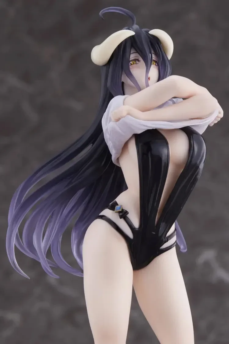 18CM Anime Overlord IV Albedo Coreful Figure T-Shirt maillot de bain Ver Sexy fille PVC figurines Hentai Collection modèle jouets cadeau