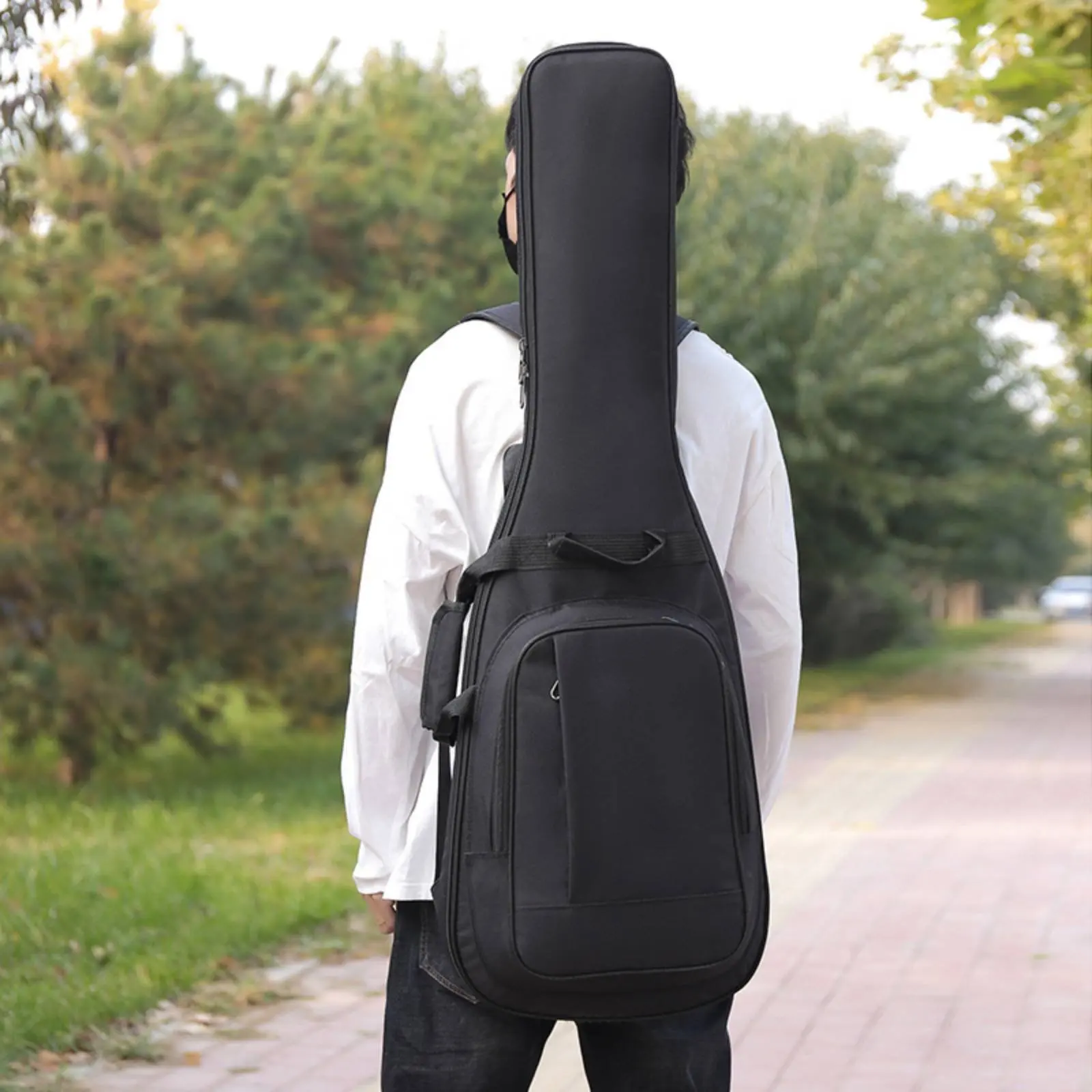 

Electric Guitar Bag Water Repellent Electric Bass Bag Padded Guitar Backpack Large Capacity Pocket Multiple Carrying Methods