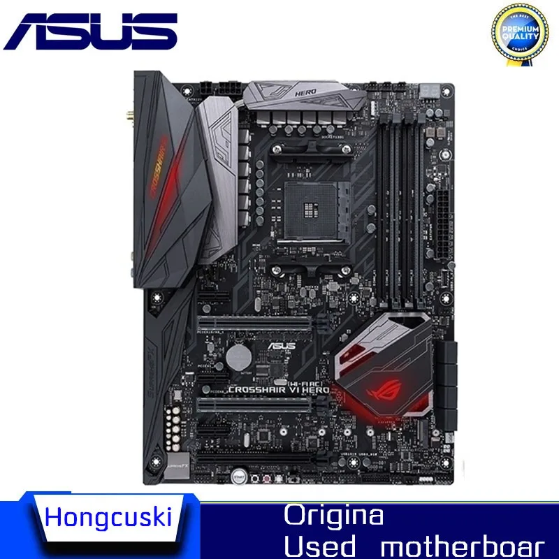 For ASUS ROG CROSSHAIR VI HERO (WI-FI AC) Used original motherboard Socket AM4 DDR4 64GB X370 Desktop Motherboard