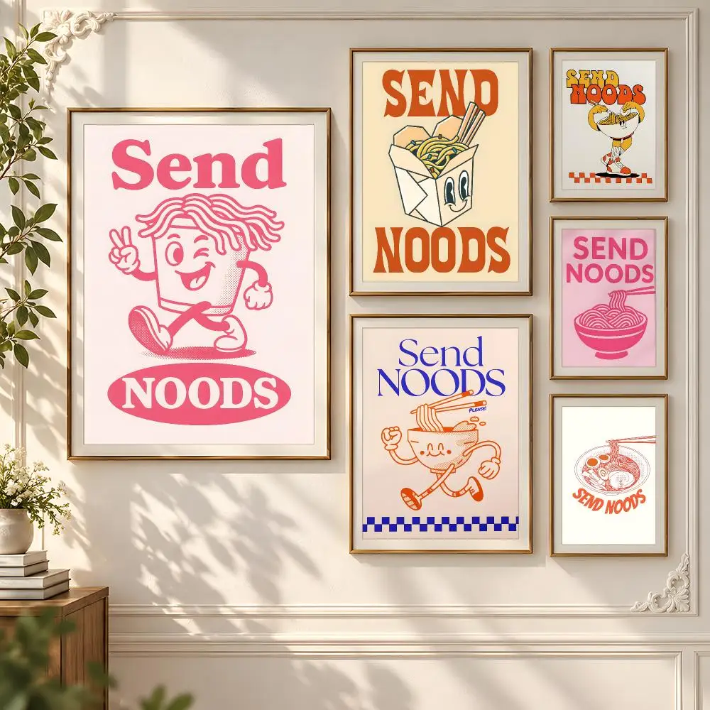 Food Drama S-Send Noodles Poster Frameless Removable Peel-and-Stick Wall Print