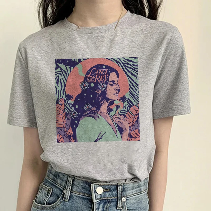 Piosenkarka mody Lana Del Rey Ldr grafika żeglarska T Shirt Harajuku kobiety Vintage koszulka z krótkim rękawem Streetwear koszulka damska