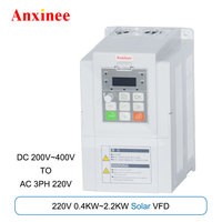 Anxinee Vfd Solar Inverter Dc 200v-400v To Ac 220v 3phase Water Pump Driver With Mppt Controller