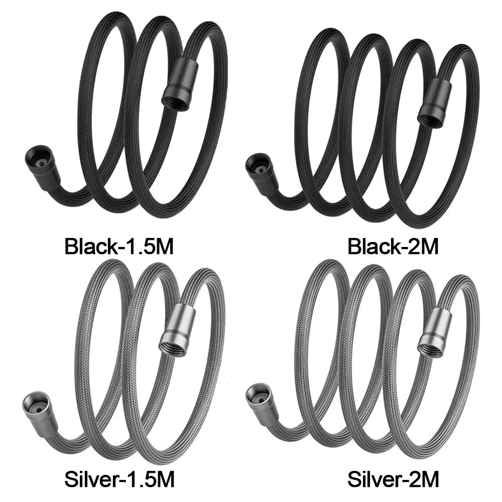 1.5/2 เมตร Anti Winding สายฝักบัวแบบใช้มือถือ Universal อินเทอร์เฟซยืดหยุ่นหลอดแรงดันสูง GI/2 อาบน้ําท่อไนลอน