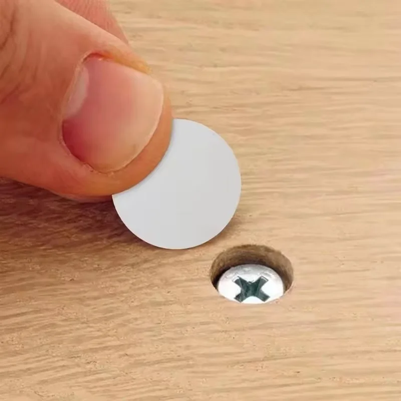 Self-Adhesive PVC Screw Hole Covers, Dust-Proof Stickers, for Furniture, Tables, Chairs, Cabinets & Wall Decor, Hide Blemishes