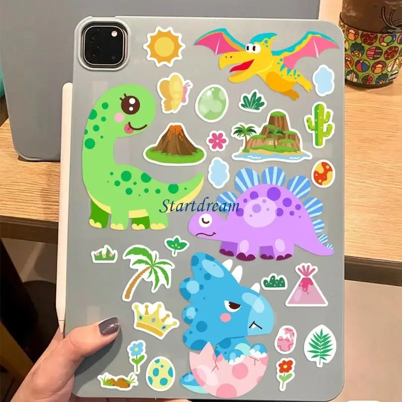 8 Sheet Dinosaur Sticker Featuring Safe NonToxic Materials For Childrens Creative Expression K92C
