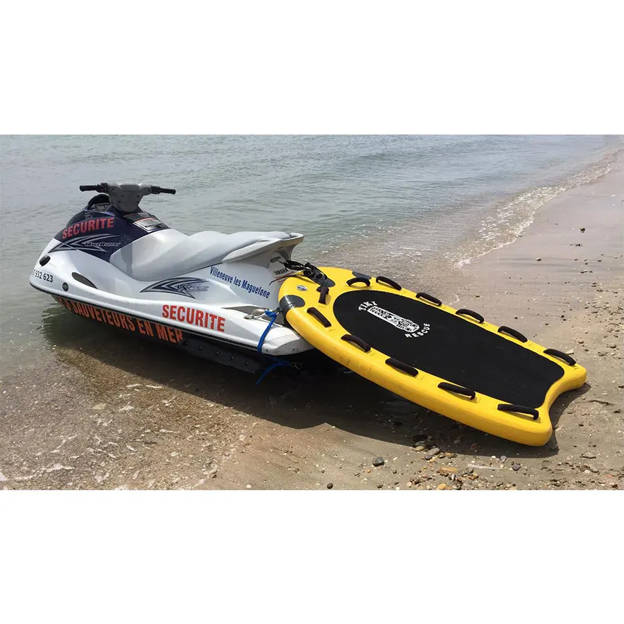 Guard Yellow Lifeguard Drop kain jahitan hidup tiup papan penyelamatan Sled di belakang Jet Ski