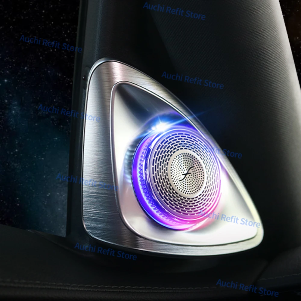 Car LED 64 Color 3D 4D Rotating Tweeter Speaker For Mercedes Benz Maybach S-Klass W223 S500L Horn Ambient light Retrofit kit