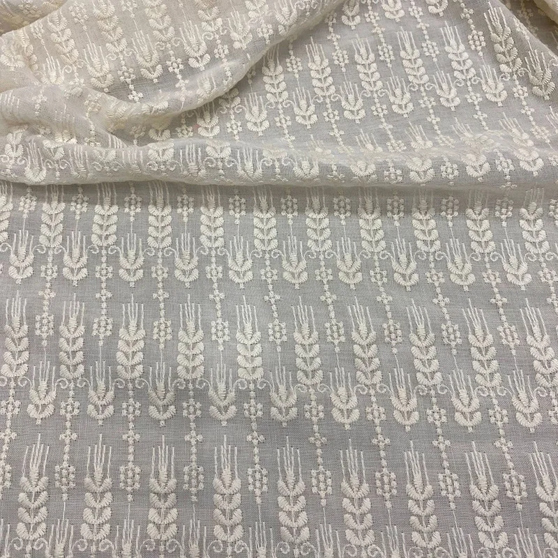 

Кружевная ткань с цветочной вышивкой, женское платье-рубашка, детская одежда, ткань для шитья ручной работы