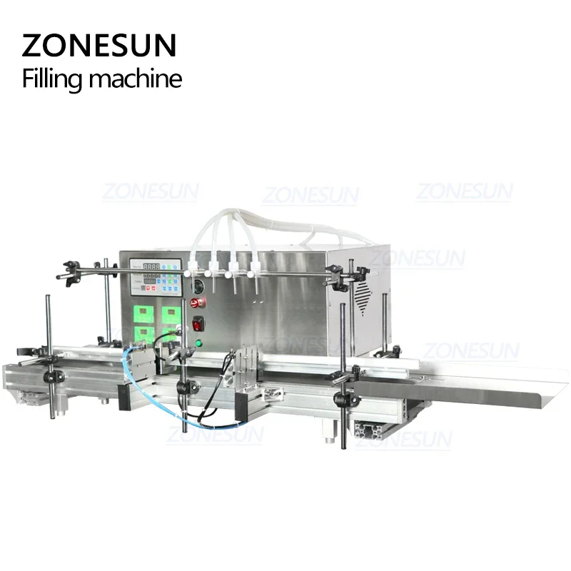 ZONESUN ZS-DTPP4F Desktop Automatische Füllmaschine Tinte Desinfektionsmittel Augentropfen Salzklorischer biologischer Flüssigkeitsflaschenfüller