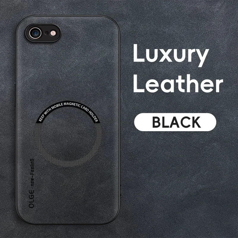 Magnetische Retro-Lederhülle für iPhone 17E Kabellose Lade-Handyhülle für iPhone 16E – Detail 8