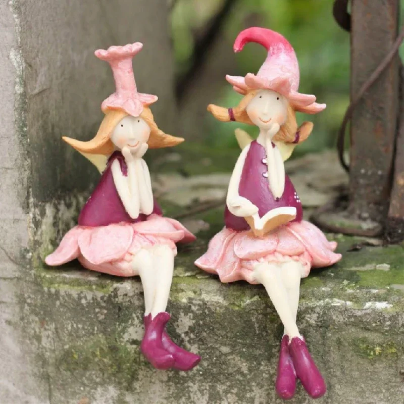 

Miniature Flower Fairy Figurines Garden and Balcony Decor Resin Fairy Statues Charming Home Decoration Accessories Enchanting