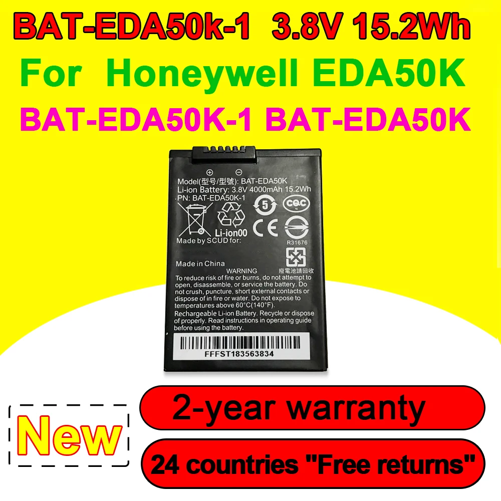 3.8V 15.2Wh 4000mAh BAT-EDA50K Battery For Honeywell EDA50K BAT-EDA50K-1 Series Replacement High Quality With Tracking Number