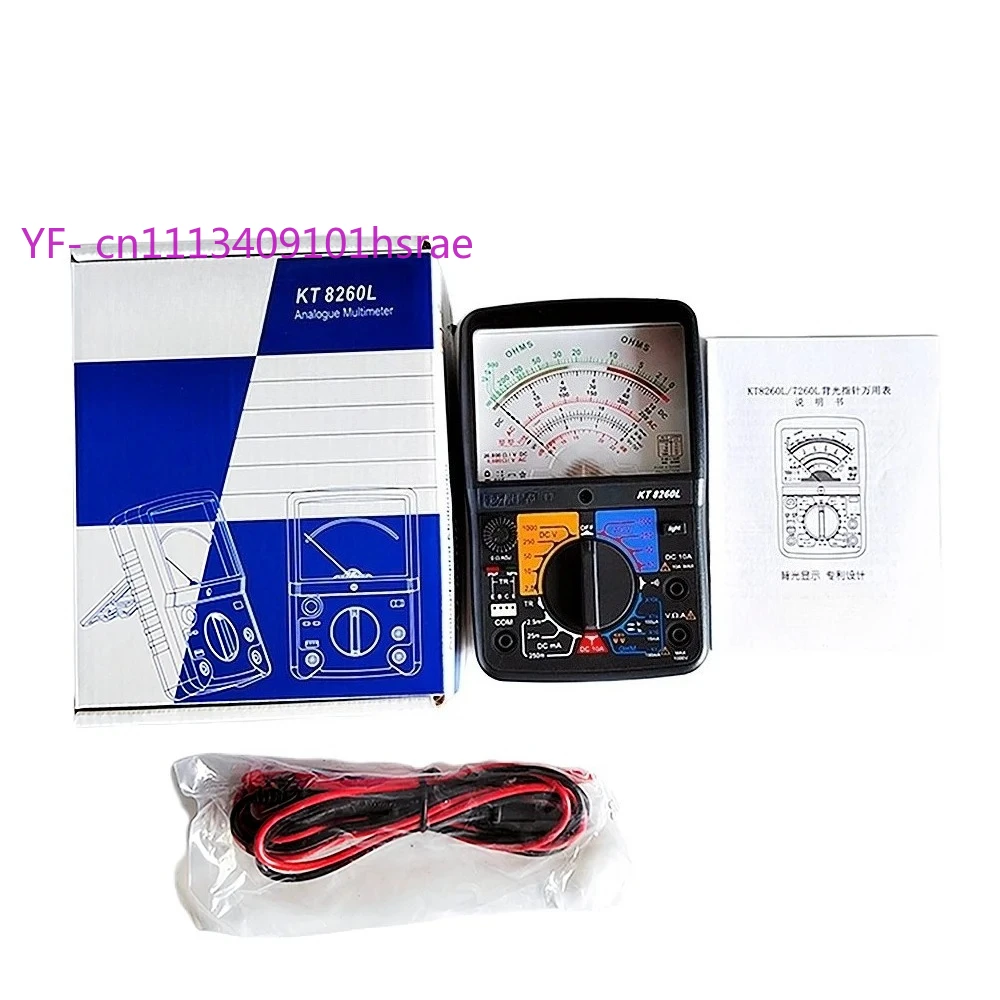 KT8260L High Precision Analog Multimeter Pointer Display AC DC 1000V 10A 20MΩ Handheld Resistance Tester With Backlight
