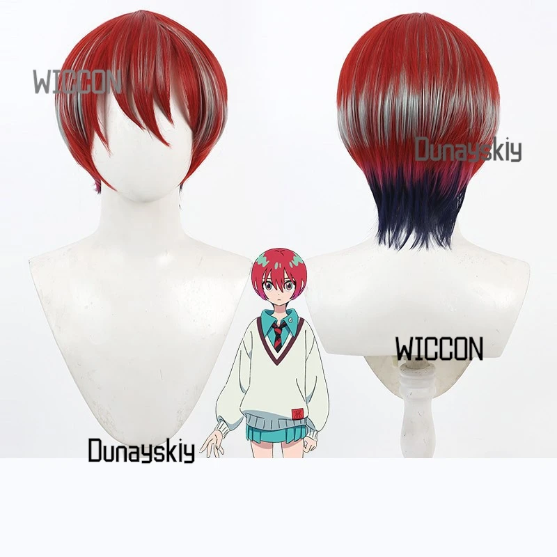 $*() البدلة المتنقلة Hathaway's Flash COS زي Tenzen Ryougi JK زي مدرسي مجموعة أنيمي Mecha فستان أزرق شعر مستعار للهالوين