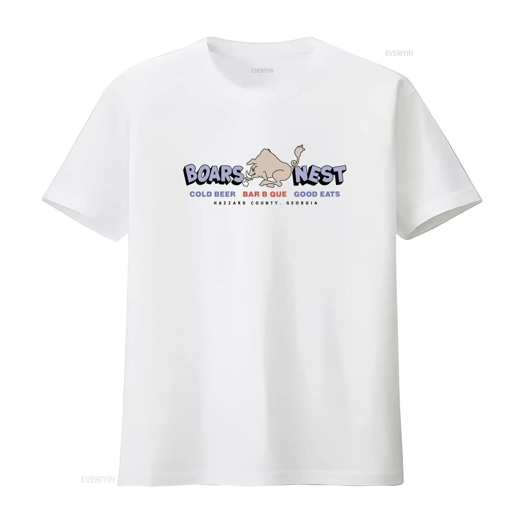 Boars Nest T Shirt Bella Canvas Jersey Cotton Cold Beer Bar B Que Good Eats Design vintage Washed Breathable Unisex Stretched