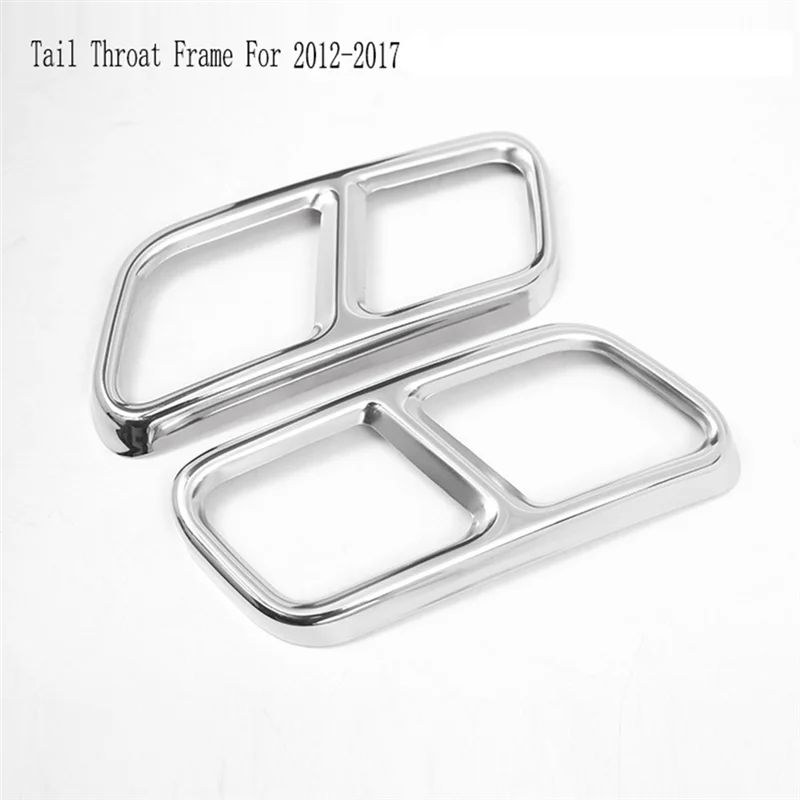 Rear Dual Exhaust Muffler Pipe Cover Trim Tail Throat Frame In Stainless Steel For Mercedes Benz GLK X204 CLS W218 2012-17