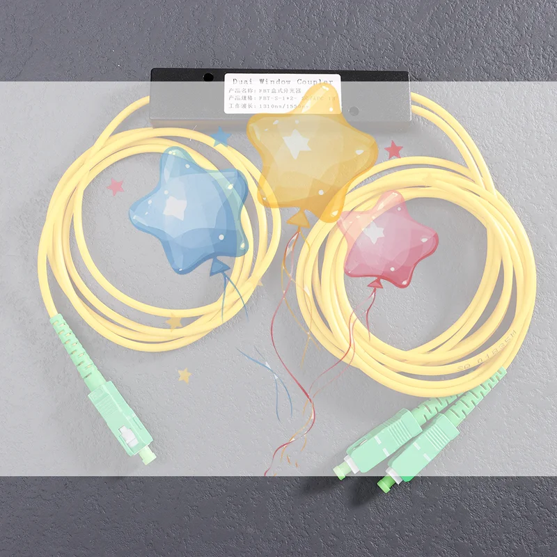 1Pc 1x2 FTTH Fiber Optic Splitter 1 Point 2 Fiber Optic Splitter Box Tapered 1 To 2 Splitter Box /APC Computer Accessories