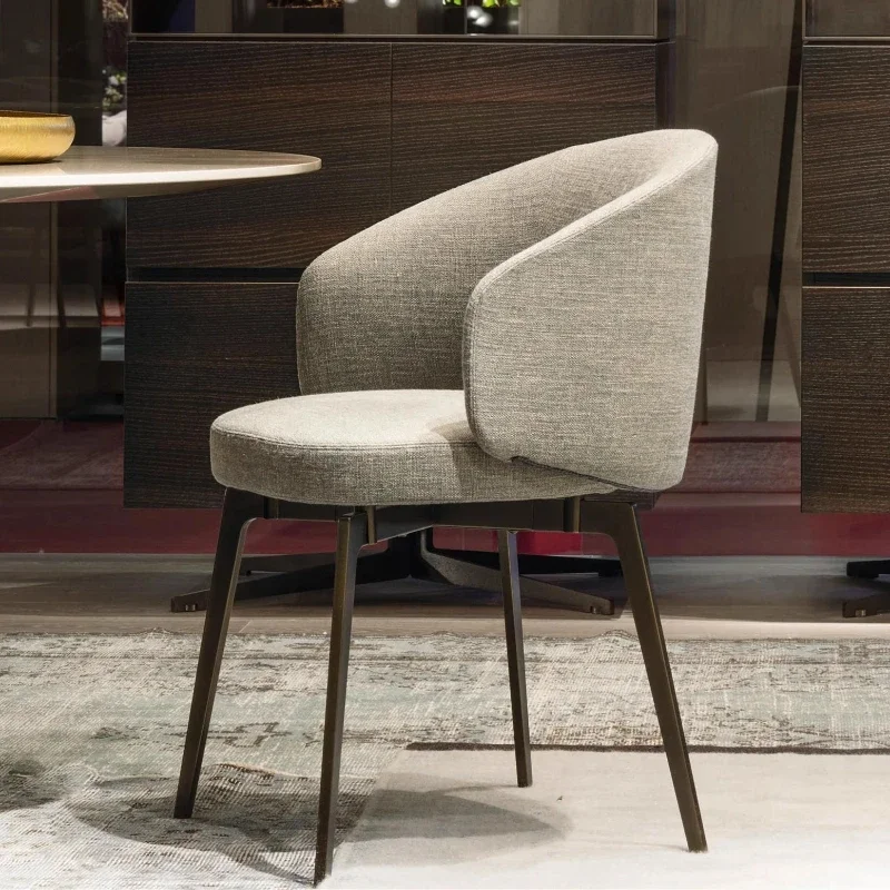 Silla de comedor minimalista moderna escandinava de estilo minimalista italiano Silla Ratan O Mimbre Stoelen Eetkamer comedor