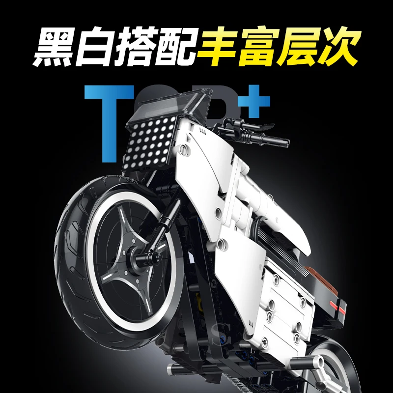 W magazynie motocykl techniczny Brutale1000 klocki Model samochód sportowy cegły montaż zabawek dla dzieci zestaw prezentów urodzinowych