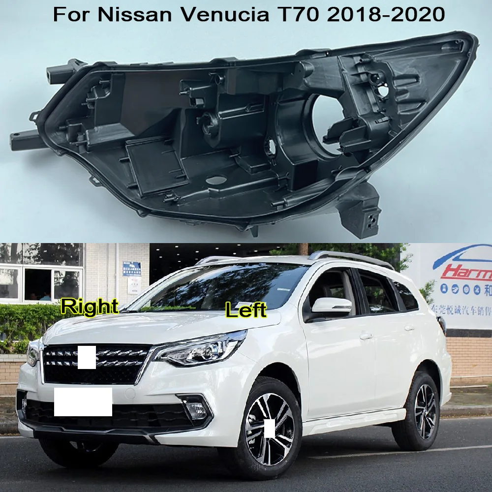 

Headlights Shell For Nissan Venucia T70 2018 2019 2020 2021 Car Accessories Headlamp Base/Lampstand Polypropylene PP Black Box