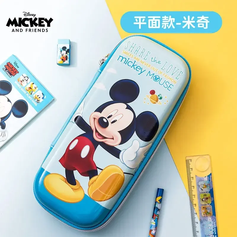 Disney Mickey Mouse Cute Cartoon Portable Dirty Resistant Waterproof Large Capacity Primary School Pencil Bag Stationery Box