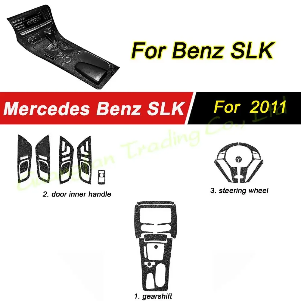 Autocollants 5D en Fibre de Carbone pour Mercedes Benz SLK R172 2011-2016, Console Centrale Intérieure de Voiture, Changement de Document, Moulage