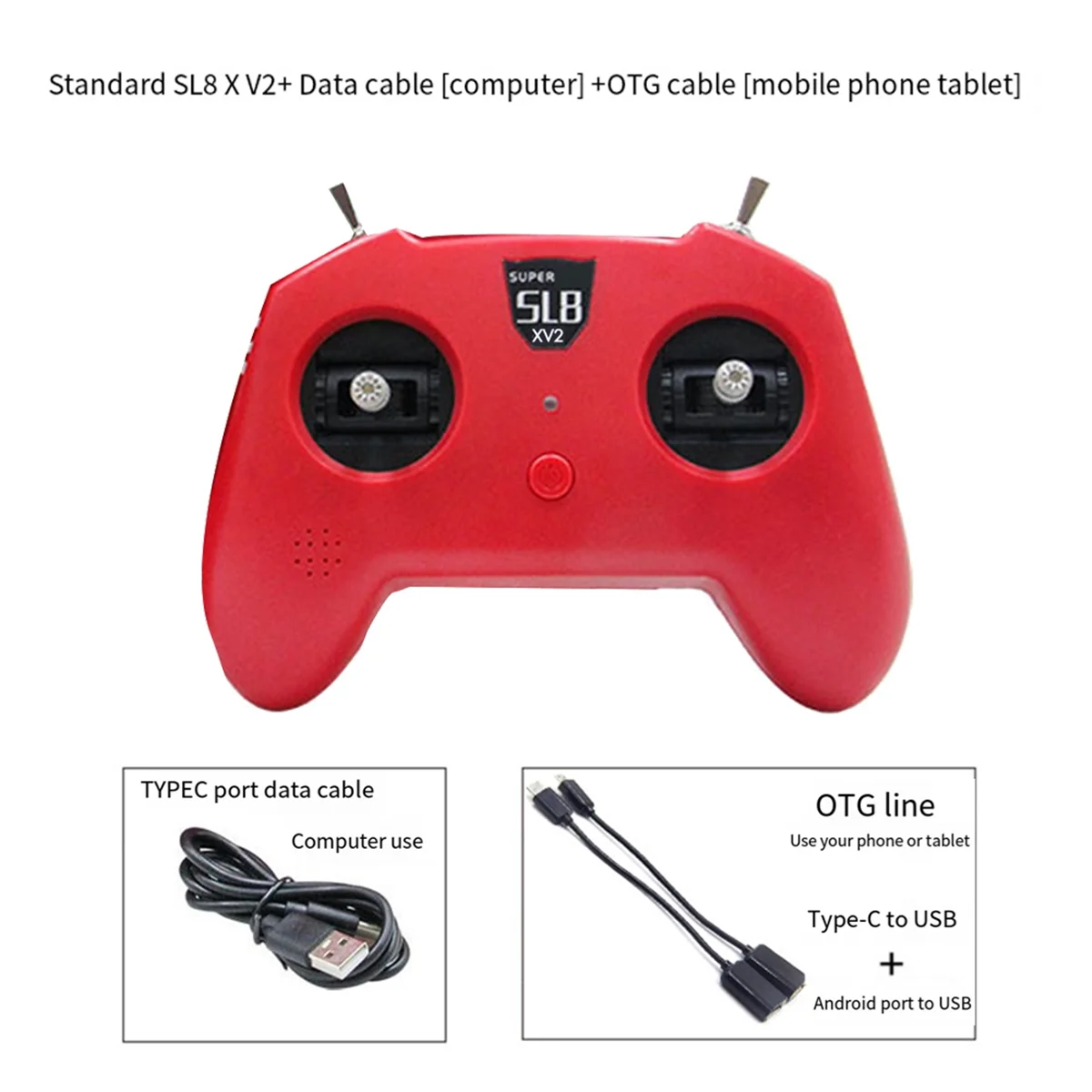 SL8 X V2 FPV Drone Simulator+OTG Cable Support for DJI Virtual Flight for TBS DRL DCL TryP Freerider Liftoff DIY Tool