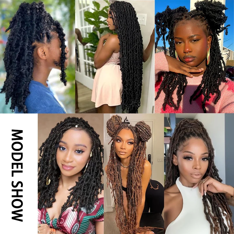 5 paczek syntetycznych włosów do szydełkowania Butterfly Locs, 18/22 cale, wstępnie zapętlone, kolor T30, postarzane warkocze szydełkowe Locs