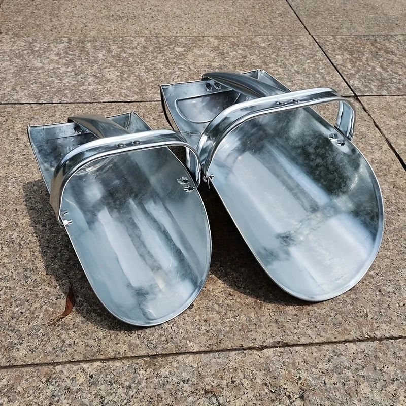 Agricultural Thickened Grain Shovel - Feed Scoop w/ Curved Surface & Semi-Circular Iron Dustpan, for Farm Grain/Feed Handling