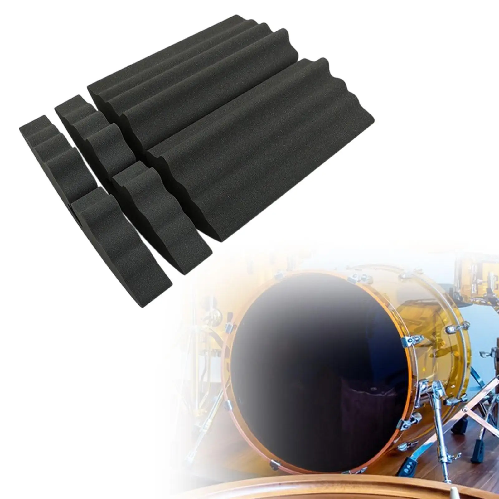 

Bass Drum Muffling Pillow Multiuse Sturdy Easy Installation Practice Pad