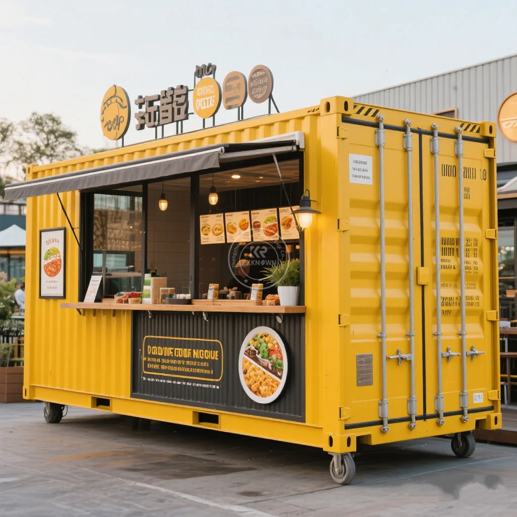 

Container food truck Mobile Restaurant Food Kiosk Cafe Shop Bar Luxury Large Container Bar for Outdoor Event Catering