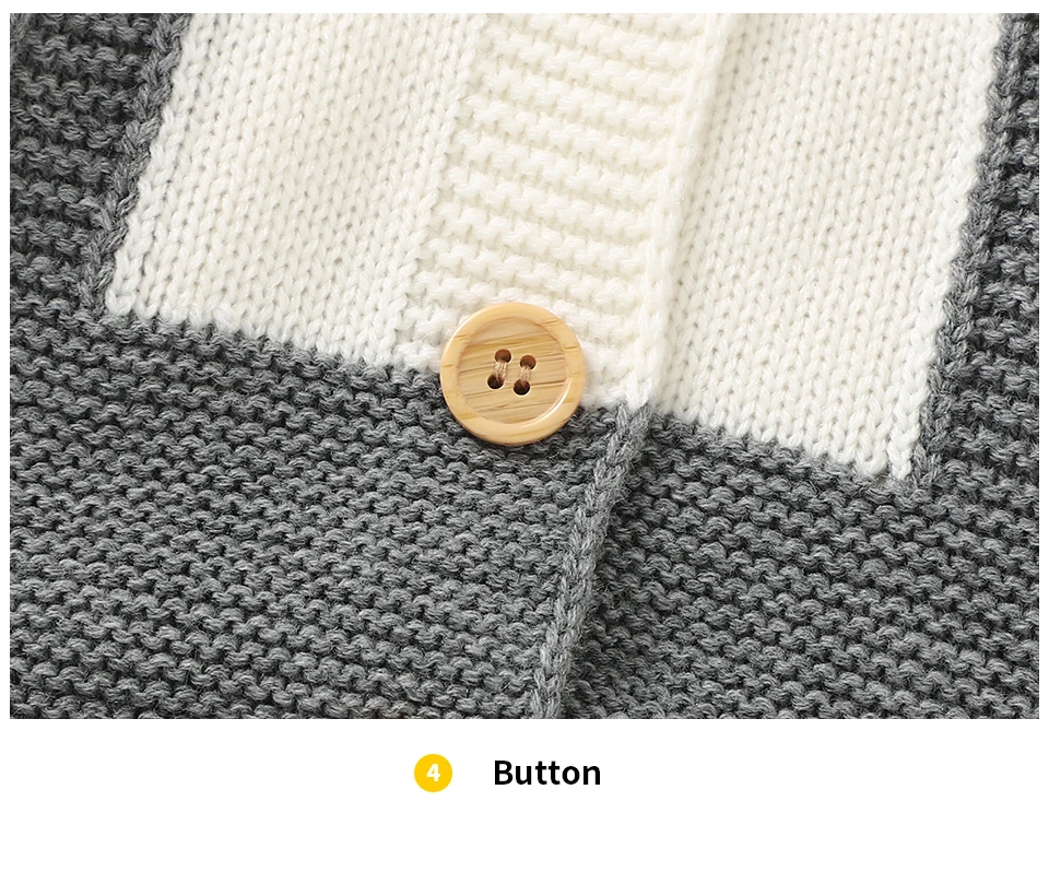 Baby Jungen Strampler Mode Herbst Winter Neugeborene Säuglinge Gentleman-Stil Overalls 0-18m Einteiliger Langarm-Strickanzug für Kleinkinder – Detail 7