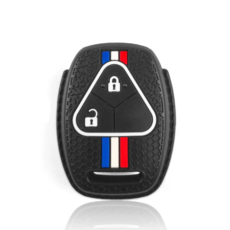 Funda de silicona de lujo para llave de coche, carcasa para mando a distancia de 2 botones, compatible con Honda CR-V, Civic, Insight, SRV, FRV, chord 7, Jazz, Gr8, 150 R