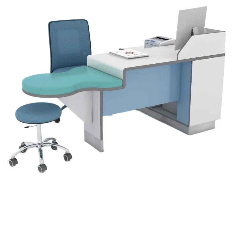 Hospital clinic medical aesthetic treatment table children doctor reception table desk paint