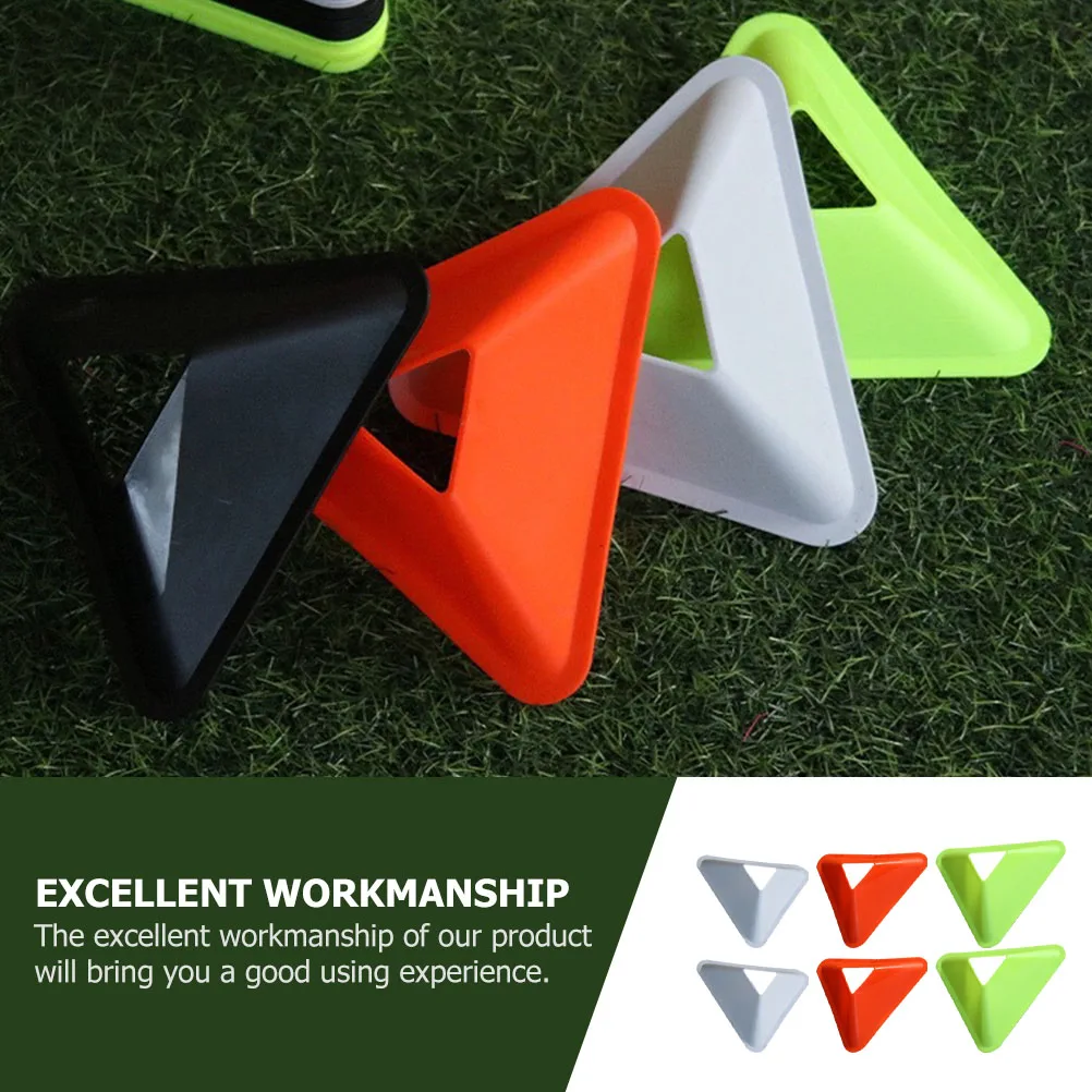 

20pcs Football Training Cones Durable Triangle Discs Sports Supplies Practice Equipment PE Material Lightweight Flexible Gear