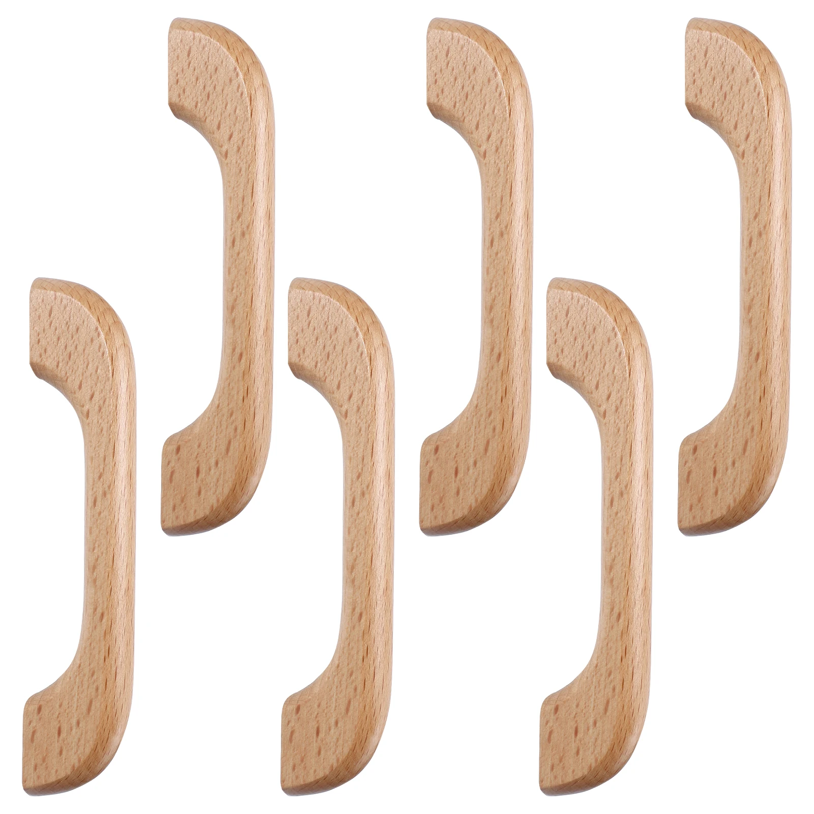 

6Pcs Furniture Pull Handles Wood Cabinet Drawer Pulls Decorative Cupboard Door Handles for Home Kitchen Bedroom
