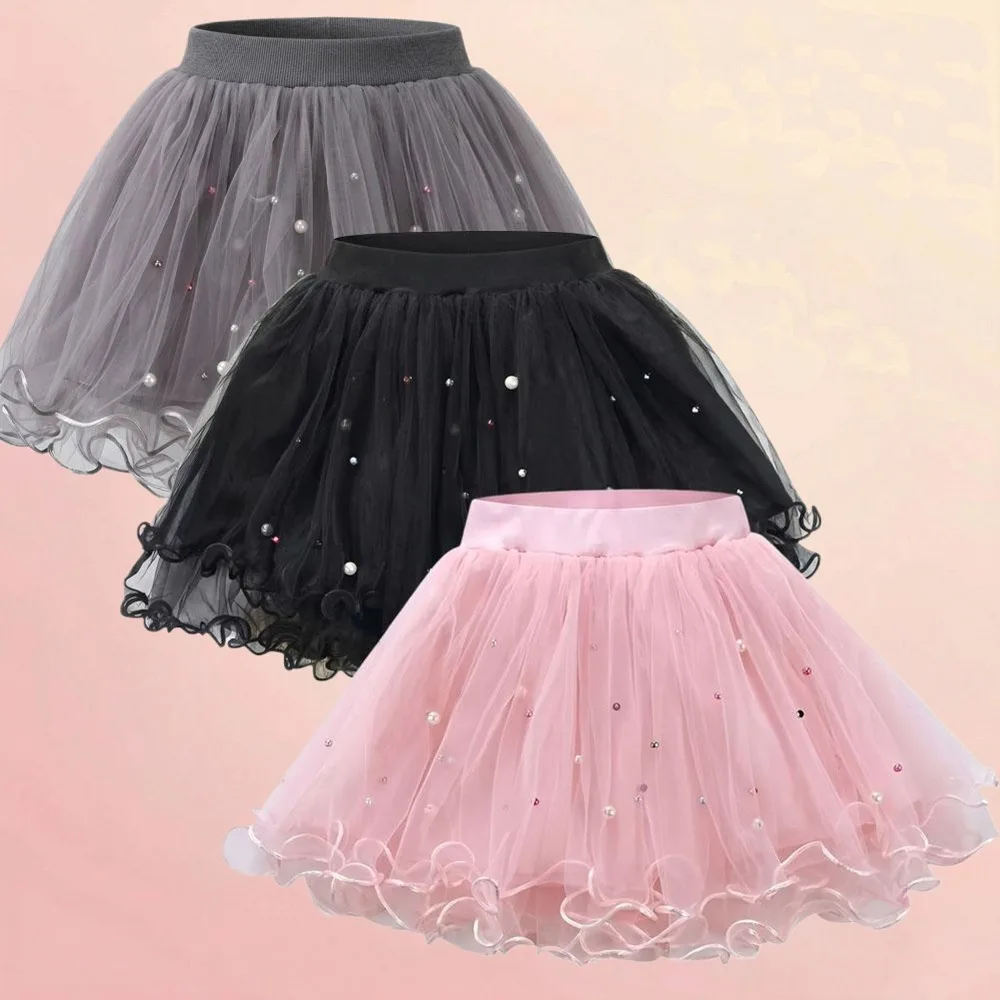 Falda tutú esponjosa para bebés y niñas pequeñas, falda de tul de malla para ballet de princesa, falda de pastel para niñas, ropa bonita para niñas, falda pettiskirt