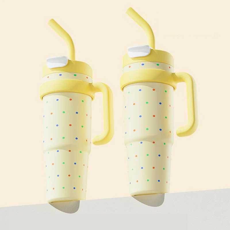 

Кофейная чашка большой емкости из нержавеющей стали для девочек, Jumbo, термоизоляционный термос с двойными стенками и соломинкой для офиса и домашнего использования